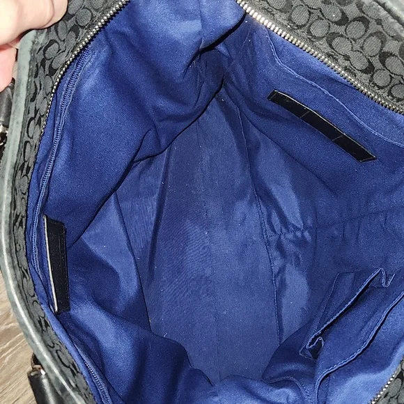 Coach Black Signature Canvas Tote Bag - Picture 4 of 6